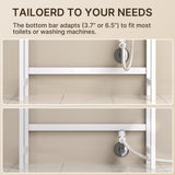Asofer Over The Toilet Storage, 3-Tier Adjustable Bamboo Above Toilet Shelf, White