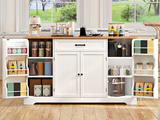 56" Buffet Sideboard Cabinet, Asofer Kitchen Storage Cabinet Coffee Bar with Doors & Drawer - Retro