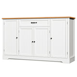 56" Buffet Sideboard Cabinet, Asofer Kitchen Storage Cabinet Coffee Bar with Doors & Drawer - Retro
