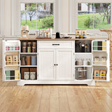 56" Buffet Sideboard Cabinet, Asofer Kitchen Storage Cabinet Coffee Bar with Doors & Drawer - Retro