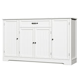 56" Buffet Sideboard Cabinet, Asofer Kitchen Storage Cabinet Coffee Bar with Doors & Drawer - Black