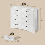 Asofer 2-Piece Bedroom Dresser Set, Wood Storage Chest of Drawers Organizer Furniture for Closet & Bedroom