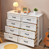 Asofer 2-Piece Bedroom Dresser Set, Wood Storage Chest of Drawers Organizer Furniture for Closet & Bedroom