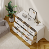 Asofer White King Bedroom Set: Bed Frame, 2 Nightstands & 2 Dressers, Modern Storage Bundle