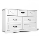 Asofer White King Bedroom Set: Bed Frame, 2 Nightstands & 2 Dressers, Modern Storage Bundle