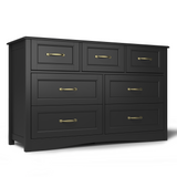 Asofer Bedroom Sets, Includes 5 Drawer Dresser & 7 Drawer Dresser with Metal Handle for Master Bedroom, Black