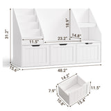 Asofer Kids Activity Table Set and Separate Storage Cabinet, Playroom Toy Organizer Furniture