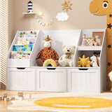 Asofer Kids Activity Table Set and Separate Storage Cabinet, Playroom Toy Organizer Furniture
