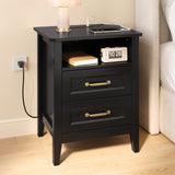 edroom Furniture Sets, Asofer 2 Nightstands, 5-Drawer Dresser & 6-Drawer Dresser, Queen Bed Frame, Black