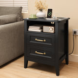 edroom Furniture Sets, Asofer 2 Nightstands, 5-Drawer Dresser & 6-Drawer Dresser, Queen Bed Frame, Black
