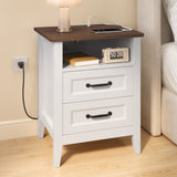 Bedroom Furniture Sets, Asofer 2 Nightstands, 2 6-Drawer Dressers, Queen Bed Frame, White