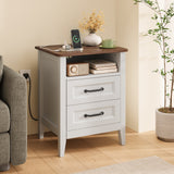 Bedroom Furniture Sets, Asofer 2 Nightstands, 2 6-Drawer Dressers, Queen Bed Frame, White