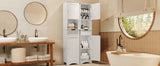Asofer 67" Tall Bathroom Storage Cabinet, Modern Multipurpose Linen Tower for Bathroom, Living Room & Entryway, Adjustable Shelf, White