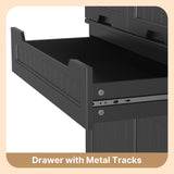 Asofer 71" Pantry Cabinet with Doors & Shelves - Huge Storage Kitchen Cabinet, Adjustable Shelves, Black