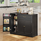 Asofer 42" Kitchen Storage Cabinet, Wood Buffet Sideboard with 3 Doors & 3 Drawers