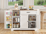 Asofer 42" Kitchen Pantry Cabinet with 3 Doors and 1 Drawer, Sideboard Buffet with 6 Shelves, Coffee Bar, Retro
