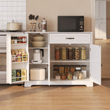 Asofer 55" Sideboard Buffet Cabinet with 4 Door 2 Drawer, Wood Storage Cabinet with Adjustable Shelves for Kitchen Dining Room, Gray (Copy)