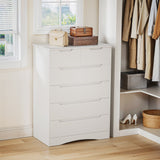 6-Drawer Dresser for Bedroom, Wood Drawer Chest Storage Cabinet for Living Room, Hallway, Entryway, Home Office - White