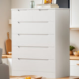 6-Drawer Dresser for Bedroom, Wood Drawer Chest Storage Cabinet for Living Room, Hallway, Entryway, Home Office - White