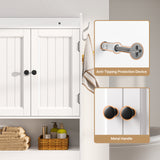 Asofer 66 Over The Toilet Storage Cabinet with Adjustable Shelf & Door - Ideal for Bathroom & Laundry Room white