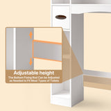 Asofer 66 Over The Toilet Storage Cabinet with Adjustable Shelf & Door - Ideal for Bathroom & Laundry Room white