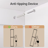 Over The Toilet Storage Cabinet, Asofer Bathroom Space Saver Organizer above Toilet with 3 Large Adjustable Shelf, Cream White