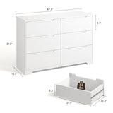 Asofer White King Bedroom Set: Bed Frame, 2 Nightstands & 2 Dressers, Modern Storage Bundle