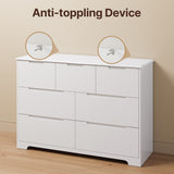 Asofer Bedroom furniture Sets, Includes 6 Drawer Dresser & 6 Drawer Dresser with Concealed Handle for Master Bedroom, White