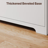 Aiho 7 Drawer Dresser, Wide Chest of Drawers Nightstand Storage Tower Storage Wooden Dresser for Living Room, Bedroom, Hallway - White