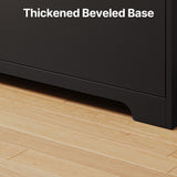 7 Drawer Dresser, Wide Chest of Drawers Nightstand Storage Tower Storage Wooden Dresser for Living Room, Bedroom, Hallway - Black