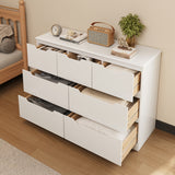 Asofer Bedroom furniture Sets, Includes 6 Drawer Dresser & 6 Drawer Dresser with Concealed Handle for Master Bedroom, White