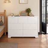 Asofer Bedroom furniture Sets, Includes 6 Drawer Dresser & 6 Drawer Dresser with Concealed Handle for Master Bedroom, White