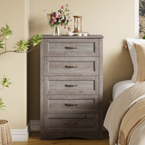 Asofer Tall 5 Drawer Dresser, Vertical Storage Dresser Cabinet for Bedroom & College Dorm,White
