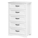 Asofer White King Bedroom Set: Bed Frame, 2 Nightstands & 2 Dressers, Modern Storage Bundle