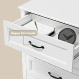 Asofer White King Bedroom Set: Bed Frame, 2 Nightstands & 2 Dressers, Modern Storage Bundle