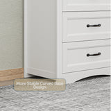 Asofer 2-Piece Bedroom Dresser Set, Wood Storage Chest of Drawers Organizer Furniture for Closet & Bedroom
