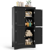 Asofer 43" H Kitchen Pantry Storage Cabinet with Adjustable Shelves, Food Pantry Cabinet with Magnetic Doors for Kitchen, Living Room, Dinning Room，Black