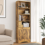 Asofer Bookshelves and Bookcases with Adjustable Shelves, Wall Shelf Organizer Display Stand for Home, Office, Study, 2 PCS