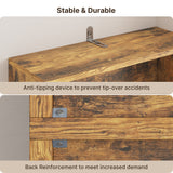 71" H Bookcase, 6-Shelf Bookcase with Adjustable Shelves & Doors for Home Office, Living Room, Bedroom - Retro