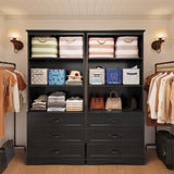 3-Shelf Bookcase with 3 Drawers for Living Room, Bedroom - True Black