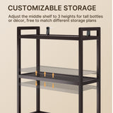 3-Shelf Over the Toilet Space Saver，Over the Toliet Storage - Dark Brown