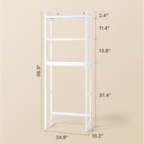 3-Shelf Over the Toilet Space Saver，Over the Toliet Storage - White