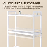 3-Shelf Over the Toilet Space Saver，Over the Toliet Storage - White