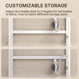 3-Shelf Over the Toilet Space Saver，Over the Toliet Storage - White