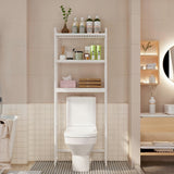 3-Shelf Over the Toilet Space Saver，Over the Toliet Storage - White