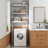 3-Shelf Over the Toilet Space Saver，Over the Toliet Storage - White