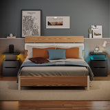 Asofer Queen Bedroom Furniture Set, Bed Frame with Charging Station, 2 Nightstands, 6 Drawer Dressers & 8 Drawer Dressers