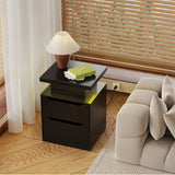 Asofer Queen Bedroom Furniture Set, Bed Frame with Charging Station, 2 Nightstands, 6 Drawer Dressers & 8 Drawer Dressers