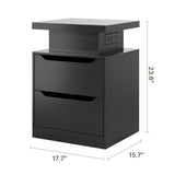 Asofer Queen Bedroom Furniture Set, Bed Frame with Charging Station, 2 Nightstands, 6 Drawer Dressers & 8 Drawer Dressers