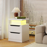 Asofer White King Bedroom Set: Bed Frame, 2 Nightstands & 2 Dressers, Modern Storage Bundle